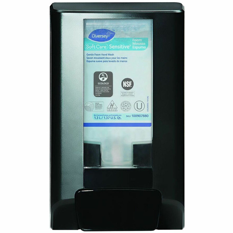 Diversey Care IntelliCare Manual Dispenser II, 6" x 10.3", Black, ABS Plastic, Keyless Lock, 6 / Carton, DVOD1224700