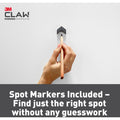 3M CLAW Drywall Picture Hanger, Gray, 5 / Pack, MMM3PH15M5ES
