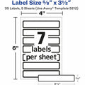 Avery Durable ID Labels, White, 18 / Carton, AVE05212