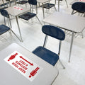 Avery Surface Safe KEEP YOUR DISTANCE Decals, Red, 1 Pack, AVE83079