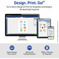 Avery Matte White Sticker Project Paper, 8 1/2" x 11", 5 Sheet, AVE53202