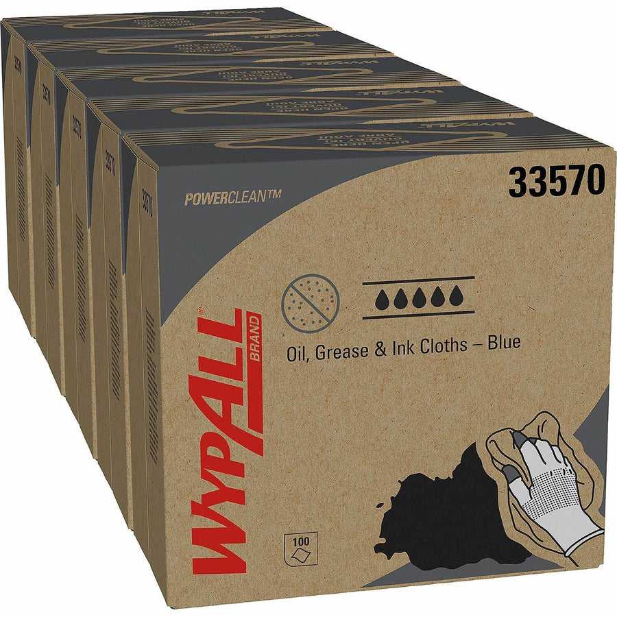 Wypall Oil, Grease & Ink Cloths, White, Scratch Resistant, 1 Carton, KCC33570