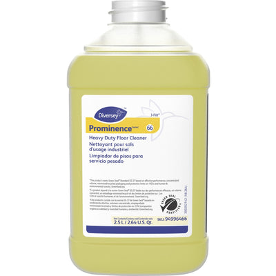 Diversey Prominence Heavy Duty Floor Cleaner, Yellow, 2 / Carton, DVO94996466