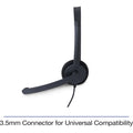 Verbatim America Mono Headset with Microphone and In-Line Remote, VER70722