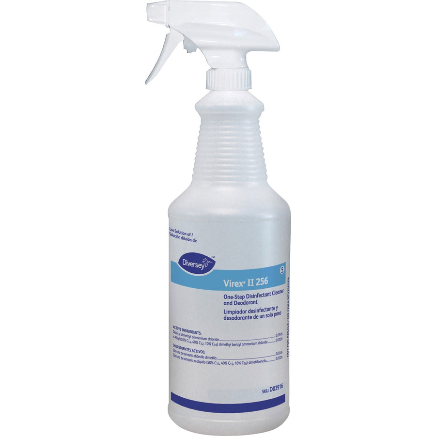 Diversey Virex II 256 Empty Spray Bottle, Clear, Polyethylene, Disinfectant, DVOD03916