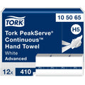 Essity Hygiene and Health AB TORK PeakServe Continuous Paper Hand Towels, White, 12 / Carton, TRK105065
