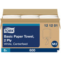 Essity Hygiene and Health AB TORK Advanced Soft Centerfeed Hand Towel, 2-Ply, White, 600 / Roll, TRK121201