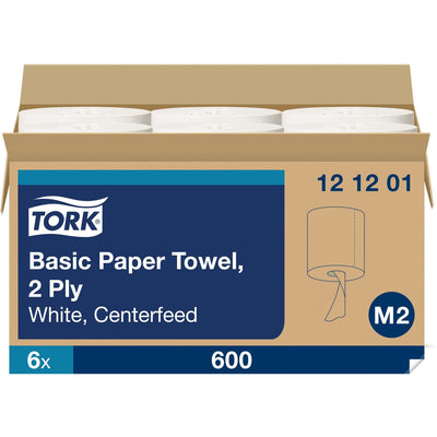 Essity Hygiene and Health AB TORK Advanced Soft Centerfeed Hand Towel, 2-Ply, White, 600 / Roll, TRK121201