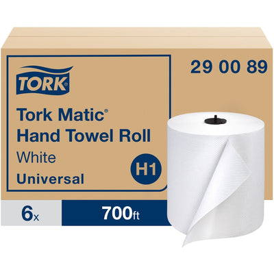 Essity Hygiene and Health AB TORK Tork Matic Hand Towel Roll White H1, 6 / Carton, TRK290089