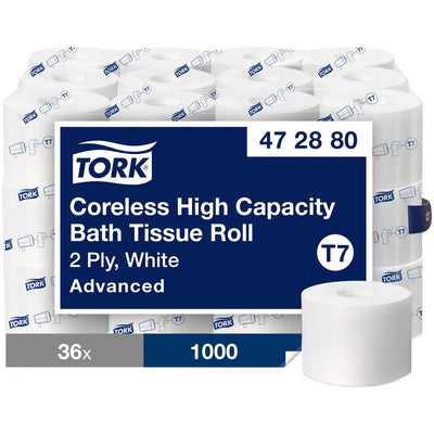 Essity Hygiene and Health AB TORK Advanced Coreless High Capacity Bath Tissue, White, 36 / Carton, TRK472880
