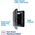 Essity Hygiene and Health AB TORK Mini Continuous Hand Towel Dispenser Black, 1230 x Towel, TRK552538