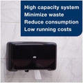 Essity Hygiene and Health AB TORK Tork Twin Mini Jumbo Toilet Paper Roll Dispenser Black T2, 2 x Roll, TRK5555290