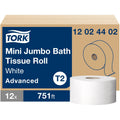 Essity Hygiene and Health AB TORK Mini Jumbo Toilet Paper Roll White T2, 12 / Carton, TRK12024402