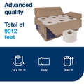 Essity Hygiene and Health AB TORK Mini Jumbo Toilet Paper Roll White T2, 12 / Carton, TRK12024402