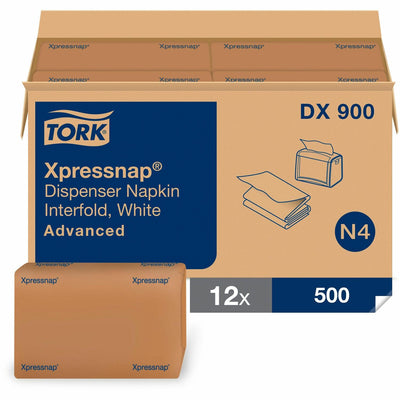 Essity Hygiene and Health AB TORK Xpressnap White Dispenser Napkin N4, 12 / Carton, TRKDX900