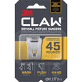 3M CLAW Drywall Picture Hanger, Gray, 3 / Pack, MMM3PH45M3ES