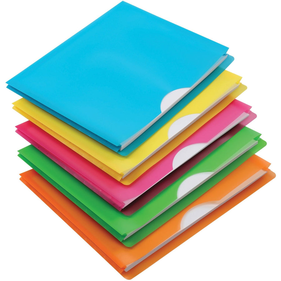 Pendaflex Solid Color File Jackets, 9.5" x 1", Assorted, Thumb Cut, 5 / Pack, PFX50992