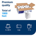 Essity Hygiene and Health AB TORK Matic Extra Soft Hand Towel Roll White with Blue Leaf H1, 6 / Carton, TRK290094