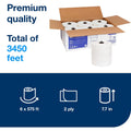 Essity Hygiene and Health AB TORK Matic Soft Hand Towel Roll White with Blue Leaf H1, 6 Roll, TRK290096
