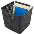 Advantus Extra Large Weave Bin, 2 pack, Black, AVT40376