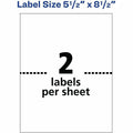 Avery Printable Shipping Labels, 5.5" x 8.5", 200 Labels (8426), White, 200 / Pack, AVE8426