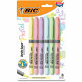 BIC Brite Liner Grip Highlighters, Assorted, 6 Pack, BICGBLDP61AST