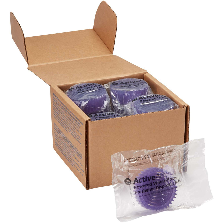 ActiveAire Powered Whole-Room Freshener Dispenser Refills, Purple, Odor Neutralizer, 12 / Carton, GPC48282