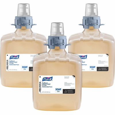 Gojo PURELL CS4 Healthcare Foam Handwash 2% CHG Antimicrobial Foam Refill, 3 / Carton, GOJ518103