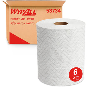 Kimberly-Clark Wypall General Clean L10 Center-Pull Light Cleaning Towels, White, 1 Carton, KCC53734
