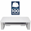 ACCO Quartet Monitor Riser with Glass Dry-Erase Board Desktop, White, QRTQ090GMRW01