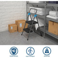Dorel Cosco Steel 2-Step Folding Step Stool, Gray, CSC11829GGB