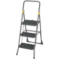 Dorel Cosco Steel 3-Step Folding Step Stool, Gray Orange, CSC11839GGO