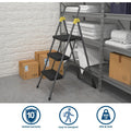 Dorel Cosco Steel 3-Step Folding Step Stool, Gray Orange, CSC11839GGO