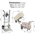 Dorel Cosco 3-in-1 Assist Series Hand Truck, Silver Gray, CSC12312ABL1E
