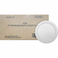 AJM Packaging 9" Dinnerware Paper Plates, White, 125 / Pack, AJMCP9AJCWWH1