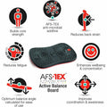 Floortex AFS-TEX Active Antimicrobial Exercise Wobble Balance Board, Black, FLRFCWB1420ABK