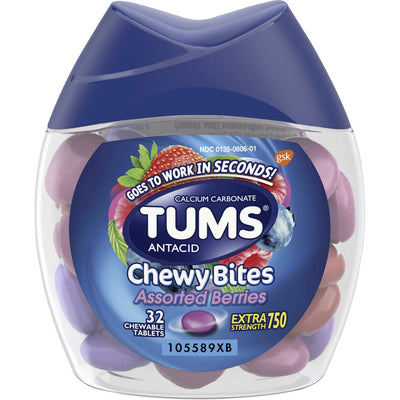 GlaxoSmithKline plc TUMS Chewy Bites Chewable Antacid Tablets, Multi, GKC49180