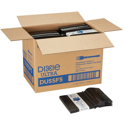 Georgia Pacific . GP Pro Dixie Ultra Smartstock Series-T Fork Refill, Black, 960 / Carton, DXEDUSSF5