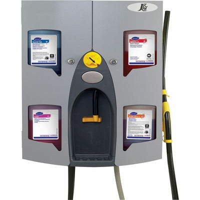 Diversey J-Fill QuattroSelect Dispensing System, 24-1/4"H x 18-1/2"W x 7-1/2"D, Gray, 1 Carton, DVOD3764735