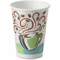 Georgia Pacific . Dixie PerfecTouch 12 oz Hot Coffee Cup and Lid Sets by GP Pro, White, 50 / Pack, DXE5342COMBO6