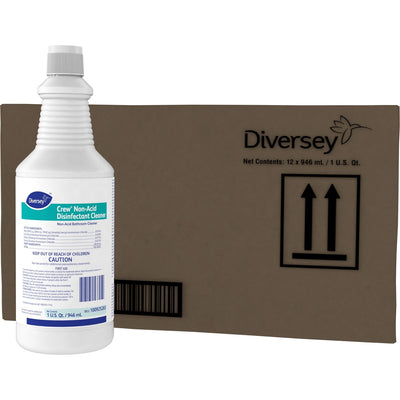 Diversey Crew Non-Acid Disinfectant Cleaner, Blue, 12 / Carton, DVO100925283CT