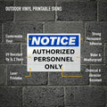 Avery NOTICE Header Self-Adhesive Outdoor Sign, White, 1 Pack, AVE61555