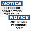 Avery NOTICE Header Self-Adhesive Outdoor Sign, White, 1 Pack, AVE61555