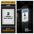Avery Reflective Sign Labels, Silver, 1 Pack, AVE61583