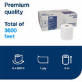 Essity Hygiene and Health AB TORK Paper Hand Towel Roll White H80, 6 / Carton, TRK8030630