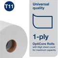 Essity Hygiene and Health AB TORK OptiCore Mid-size Toilet Paper Roll White T11, 1755 Roll, TRK112990