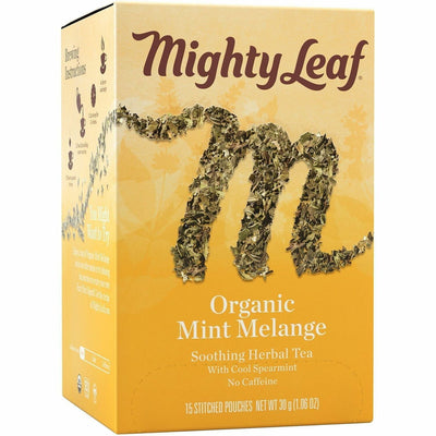 Peet's Coffee & Tea Mighty Leaf Organic Mint Melange Pouch, 15 / Box, PEE510142