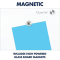 ACCO Quartet Infinity Magnetic Glass Dry-Erase Board, White, 48" x 48", QRTG24848W