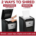 ACCO GBC AutoFeed+ Home Office Shredder, 150X, Super Cross-Cut, 150 Sheets, Black, GBCWSM1757604