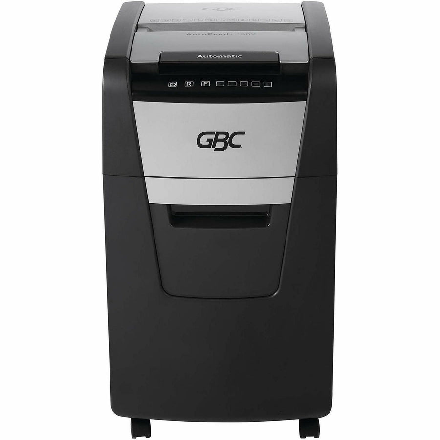 GBC AutoFeed+ Home Office Shredder, 150X, Super Cross-Cut, 150 Sheets, 15" x 25", Black, Quiet Operation, GBCWSM1757604